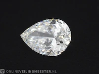 Diamant - 0.50 karaat peer vorm geslepen diamant (gecertificeerd) - afbeelding 2 van  3