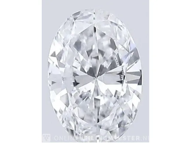 Diamant - 0.51 karaat ovaal geslepen diamant (gecertificeerd) - afbeelding 1 van  4
