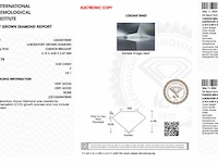 Diamant - 0.52 karaat kussenvorm geslepen diamant (gecertificeerd) - afbeelding 3 van  5