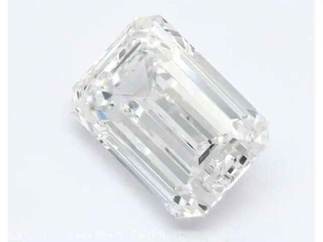 Diamant - 0.54 karaat emerald geslepen diamant (gecertificeerd) - afbeelding 1 van  3