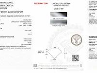 Diamant - 0.54 karaat emerald geslepen diamant (gecertificeerd) - afbeelding 3 van  3