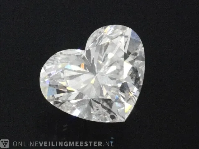Diamant - 0.56 karaat hart vorm geslepen diamant (gecertificeerd) - afbeelding 1 van  3