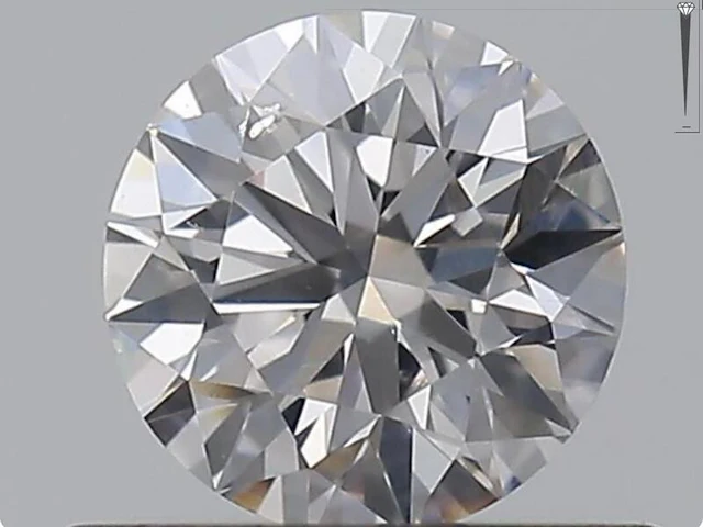 Diamant - 0.59 carat roze fancy colour briljant geslepen diamant (gecertificeerd) - afbeelding 1 van  5