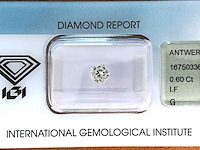 Diamant - 0.60 carat natuurlijke "star of amsterdam" diamant (gecertificeerd) - afbeelding 2 van  5