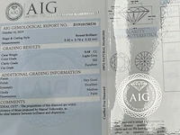 Diamant - 0.68 carat briljant geslepen diamant (gecertificeerd) - afbeelding 2 van  4