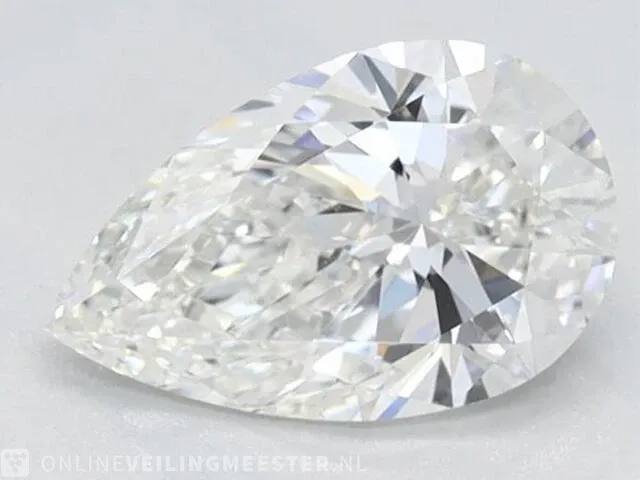 Diamant - 0.70 karaat peer vorm geslepen diamant (gecertificeerd) - afbeelding 1 van  3