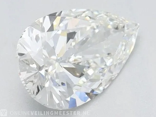 Diamant - 0.70 karaat peer vorm geslepen diamant (gecertificeerd) - afbeelding 2 van  3