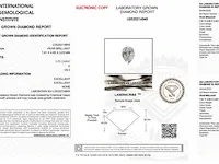 Diamant - 0.70 karaat peer vorm geslepen diamant (gecertificeerd) - afbeelding 3 van  3