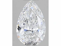 Diamant - 0.71 carat pear vorm geslepen diamant (gecertificeerd) - afbeelding 1 van  3