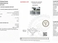 Diamant - 0.72 karaat briljant diamant (gecertificeerd) - afbeelding 3 van  4