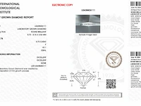 Diamant - 0.72 karaat briljant geslepen diamant (gecertificeerd) - afbeelding 3 van  5