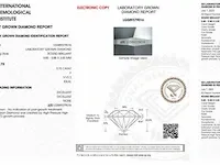Diamant - 0.75 karaat briljant diamant (gecertificeerd) - afbeelding 2 van  2