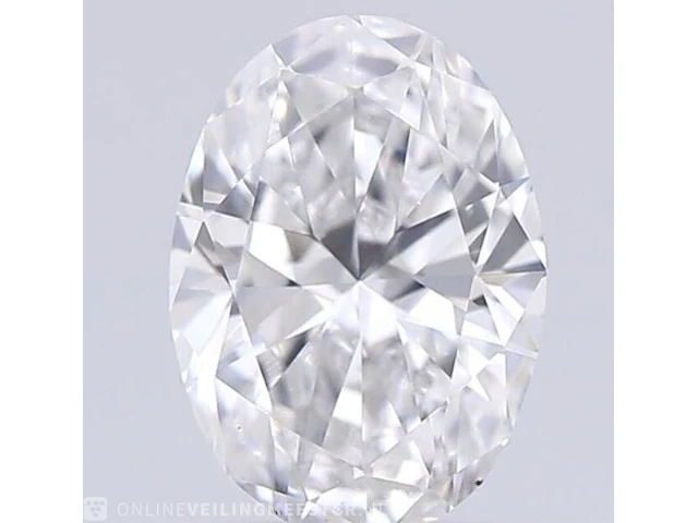Diamant - 0.75 karaat ovaal geslepen geslepen diamant (gecertificeerd) - afbeelding 1 van  5