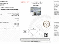 Diamant - 0.75 karaat ovaal geslepen geslepen diamant (gecertificeerd) - afbeelding 3 van  5