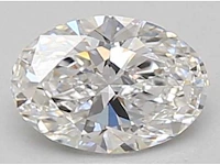 Diamant - 0.80 carat ovaal geslepen geslepen diamant (gecertificeerd) - afbeelding 1 van  3