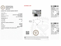 Diamant - 0.80 carat ovaal geslepen geslepen diamant (gecertificeerd) - afbeelding 3 van  3