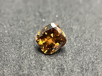 Diamant - 0.82 carat natuurlijke oranje diamant (gecertificeerd) - afbeelding 1 van  4