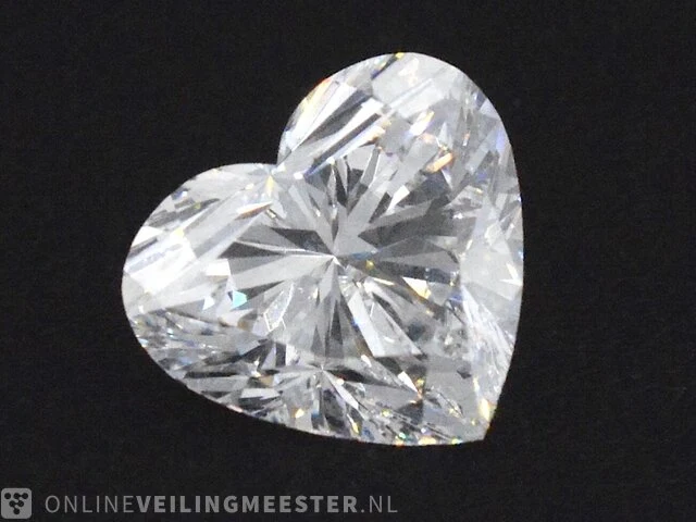Diamant - 0.86 karaat hart vorm geslepen diamant (gecertificeerd) - afbeelding 1 van  3