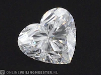 Diamant - 0.86 karaat hart vorm geslepen diamant (gecertificeerd) - afbeelding 1 van  3