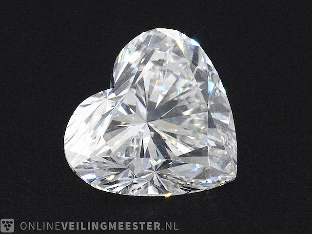 Diamant - 0.86 karaat hart vorm geslepen diamant (gecertificeerd) - afbeelding 2 van  3