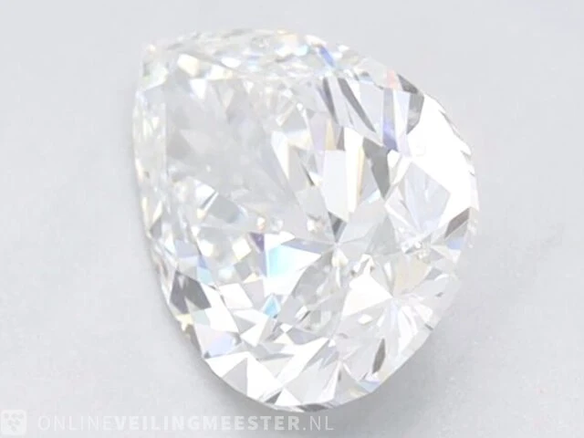 Diamant - 0.87 karaat peer vorm geslepen diamant (gecertificeerd) - afbeelding 2 van  3