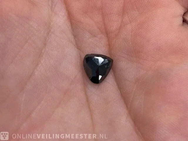 Diamant - 0.89 karaat echte natuurlijke zwarte diamant (gecertificeerd) - afbeelding 2 van  2