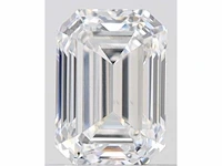Diamant - 0.90 carat emerald geslepen diamant (gecertificeerd) - afbeelding 1 van  2
