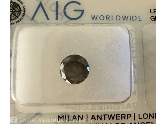 Diamant - 0.90 karaat echte diamant (gecertificeerd) - afbeelding 1 van  6