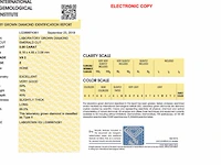 Diamant - 0.90 karaat emerald geslepen diamant (gecertificeerd) - afbeelding 3 van  5