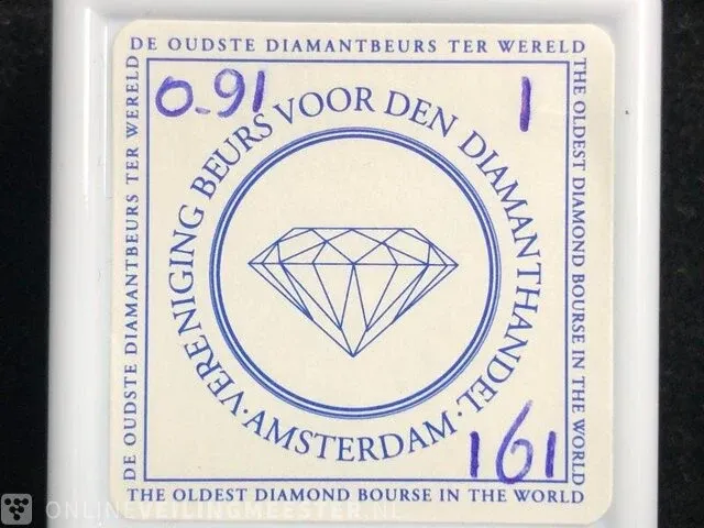 Diamant - 0.91 carat echte diamant (gecertificeerd) - afbeelding 4 van  5
