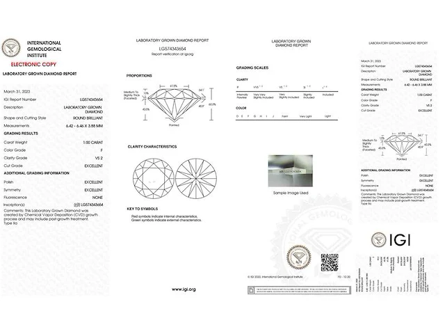 Diamant - 0.91 carat echte diamant (gecertificeerd) - afbeelding 3 van  5