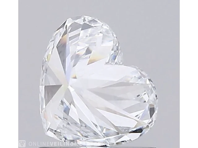 Diamant - 0.91 karaat hart vorm geslepen diamant (gecertificeerd) - afbeelding 4 van  6