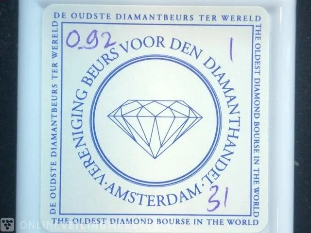 Diamant - 0.92 karat echte fancy colour diamant (gecertificeerd) - afbeelding 5 van  5