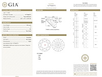 Diamant - 1.00 carat briljant geslepen diamant met een gia certificaat (gecertificeerd) - afbeelding 3 van  3