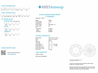 Diamant - 1.00 carat briljant geslepen diamant met een hrd certificaat (gecertificeerd) - afbeelding 3 van  3