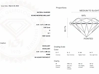 Diamant - 1.00 carat echte natuurlijke starcut briljant geslepen diamant (gecertificeerd) - afbeelding 3 van  5