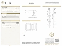 Diamant - 1.00 carat natuurlijk emerald geslepen diamant met gia certificaat - afbeelding 3 van  5