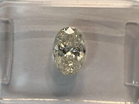 Diamant - 1.00 carat ovaal geslepen diamant (gecertificeerd) - afbeelding 1 van  4
