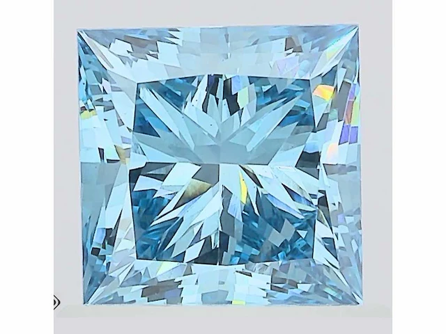 Diamant - 1.00 carat prinses geslepen diamant (gecertificeerd) - afbeelding 1 van  3