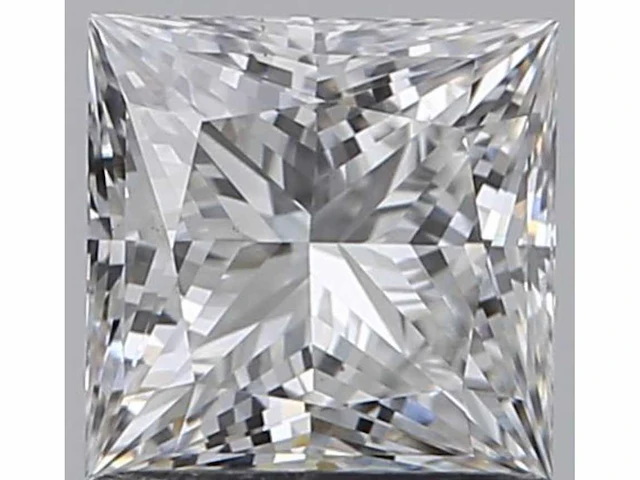Diamant - 1.00 carat prinses geslepen diamant (gecertificeerd) - afbeelding 1 van  4