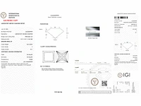 Diamant - 1.00 carat prinses geslepen diamant (gecertificeerd) - afbeelding 3 van  4