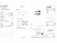 Diamant - 1.00 carat prinses geslepen diamant (gecertificeerd) - afbeelding 4 van  4