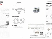 Diamant - 1.00 karaat briljant geslepen diamant (gecertificeerd) - afbeelding 3 van  5