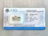 Diamant - 1.00 karaat natuurlijke gekleurde briljant geslepen diamanten (gecertificeerd) - afbeelding 2 van  5
