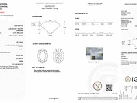 Diamant - 1.00 karaat ovaal geslepen diamant (gecertificeerd) - afbeelding 3 van  4