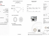 Diamant - 1.00 karaat ovaal geslepen diamant (gecertificeerd) - afbeelding 3 van  5