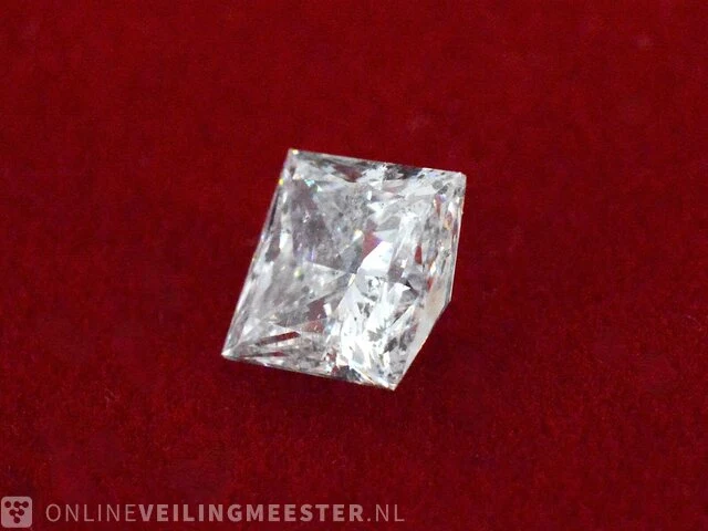 Diamant - 1.00 karaat prinses vorm geslepen geslepen diamant (gecertificeerd) - afbeelding 2 van  5