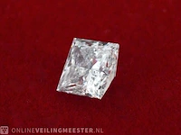 Diamant - 1.00 karaat prinses vorm geslepen geslepen diamant (gecertificeerd) - afbeelding 2 van  5