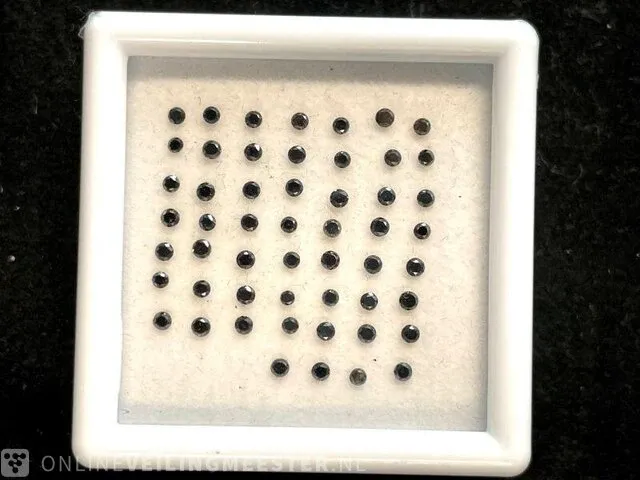 Diamant - 1.00 karat zwarte diamant (gecertificeerd) - afbeelding 1 van  2
