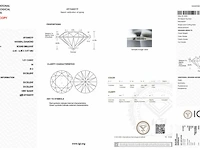 Diamant - 1.01 carat briljant geslepen diamant (gecertificeerd) - afbeelding 3 van  5